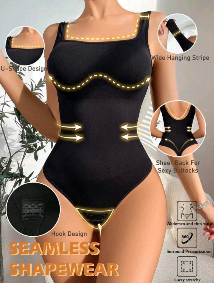 Second Skin – Seamless Sculpting Bodysuit with T-Back & 360° Compression